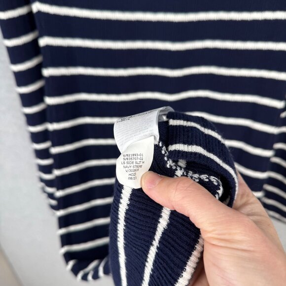 Gap Womens Long Sleeve Knit Midi Sweater Dress Size M Tall Navy White Stripe NEW - Picture 6 of 12